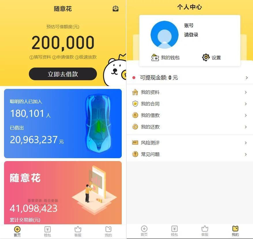 小贷平台完整源码_完美运营版_随意花-源码交易网