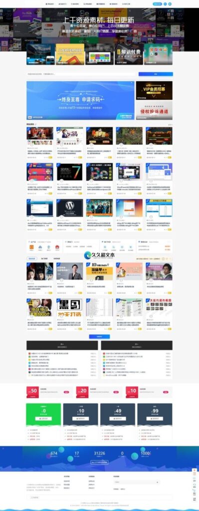 上千素材资源整站打包完整运营版 带RiPRO主题无需授权插图