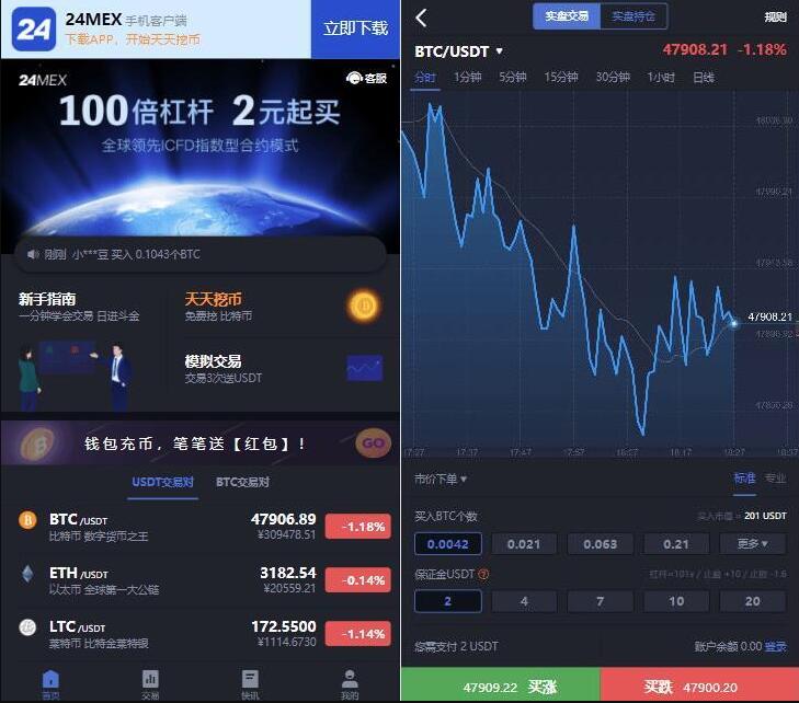 区块数字系统交易所 24MEX 差价合约交易所系统 BTC币安火币合约 杠杆交易 法币 OTC 数字资产交易-源码交易网