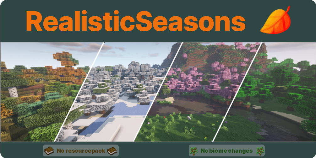 现实季节 |1.16.3-1.20.6 |Minecraft世界中的季节 |有温度和日历！10.9.0-源码交易网