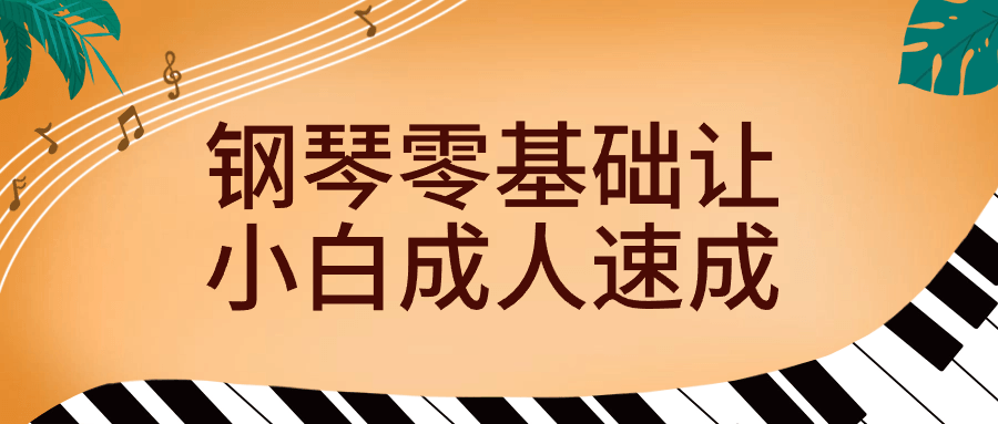钢琴零基础让小白成人速成-源码交易网