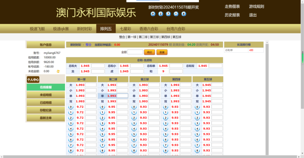 天恒二开信誉盘系统源码/六合彩/七星彩/现金盘口插图1 天恒二开信誉盘系统源码/六合彩/七星彩/现金盘口插图1