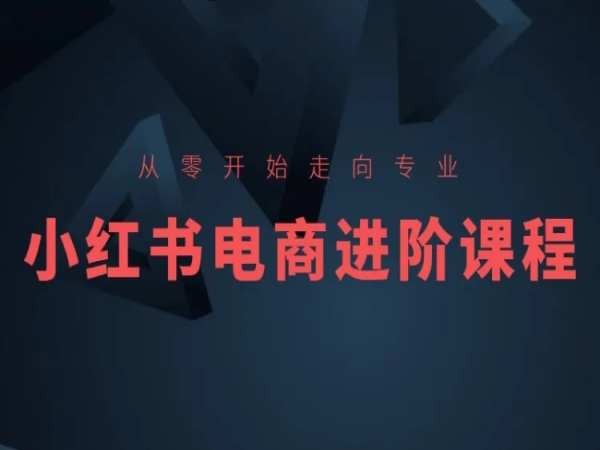 从零开始走向专业，小红书电商进阶课程-源码交易网