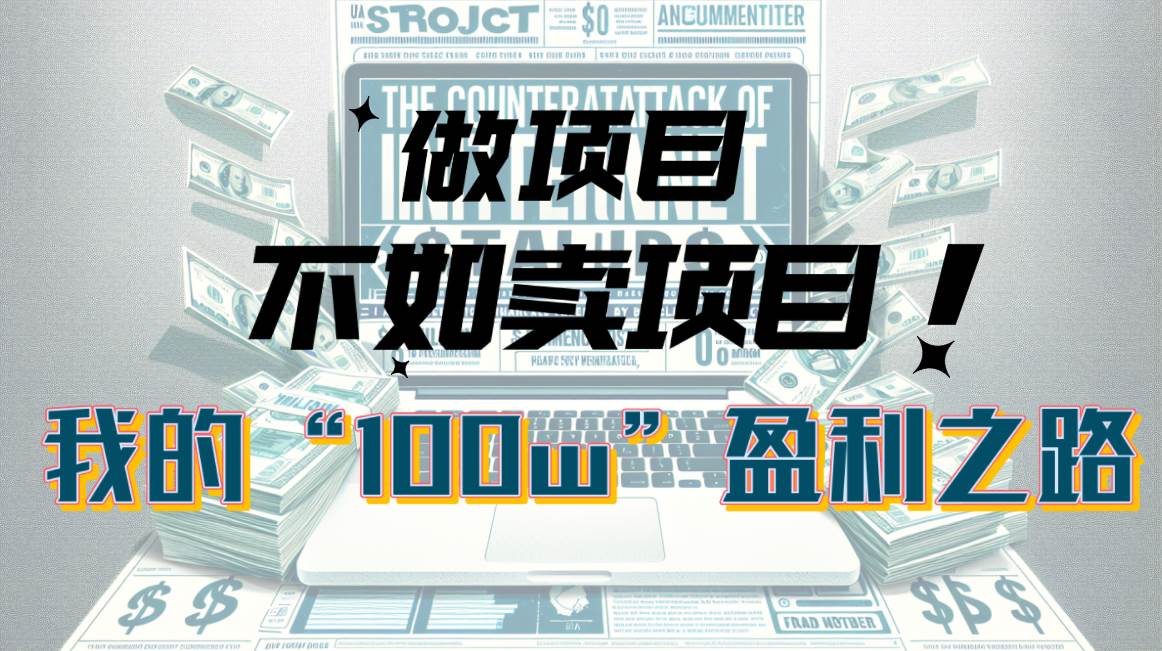 为什么做项目不如卖项目？我的100W+盈利之路-源码交易网