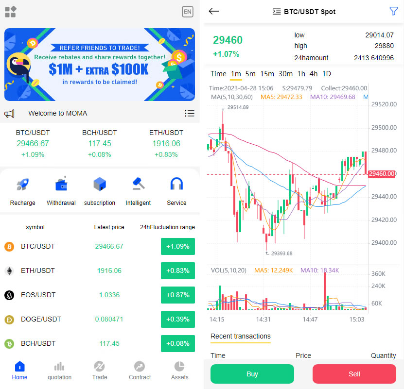 全开源代码白色UI界面虚拟币交易所系统源码,USDT/BTC加密货币交易所平台,虚拟币微交易币币合约交易插图