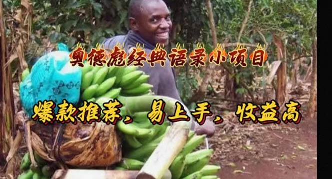 奥德彪经典语录小项目，爆款推荐，易上手，收益高-源码交易网