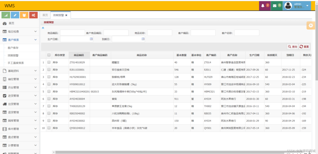 JAVA版WMS物流仓储管理系统源码，包含PDA端和Web端插图2