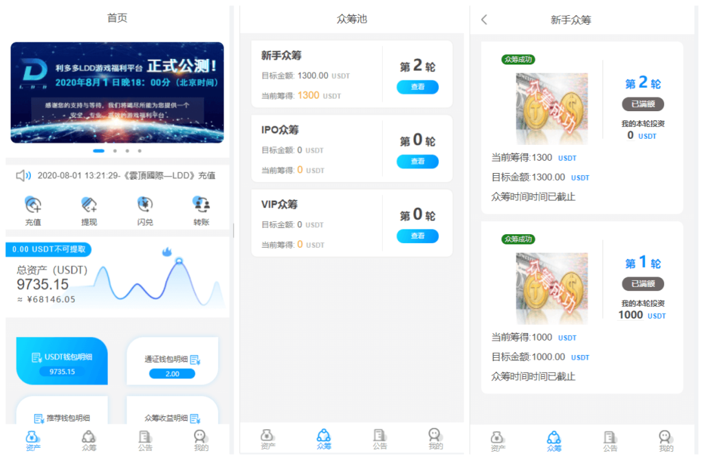 usdt众筹模式,新模式,新玩法,投资理财,众筹系统源码-源码交易网