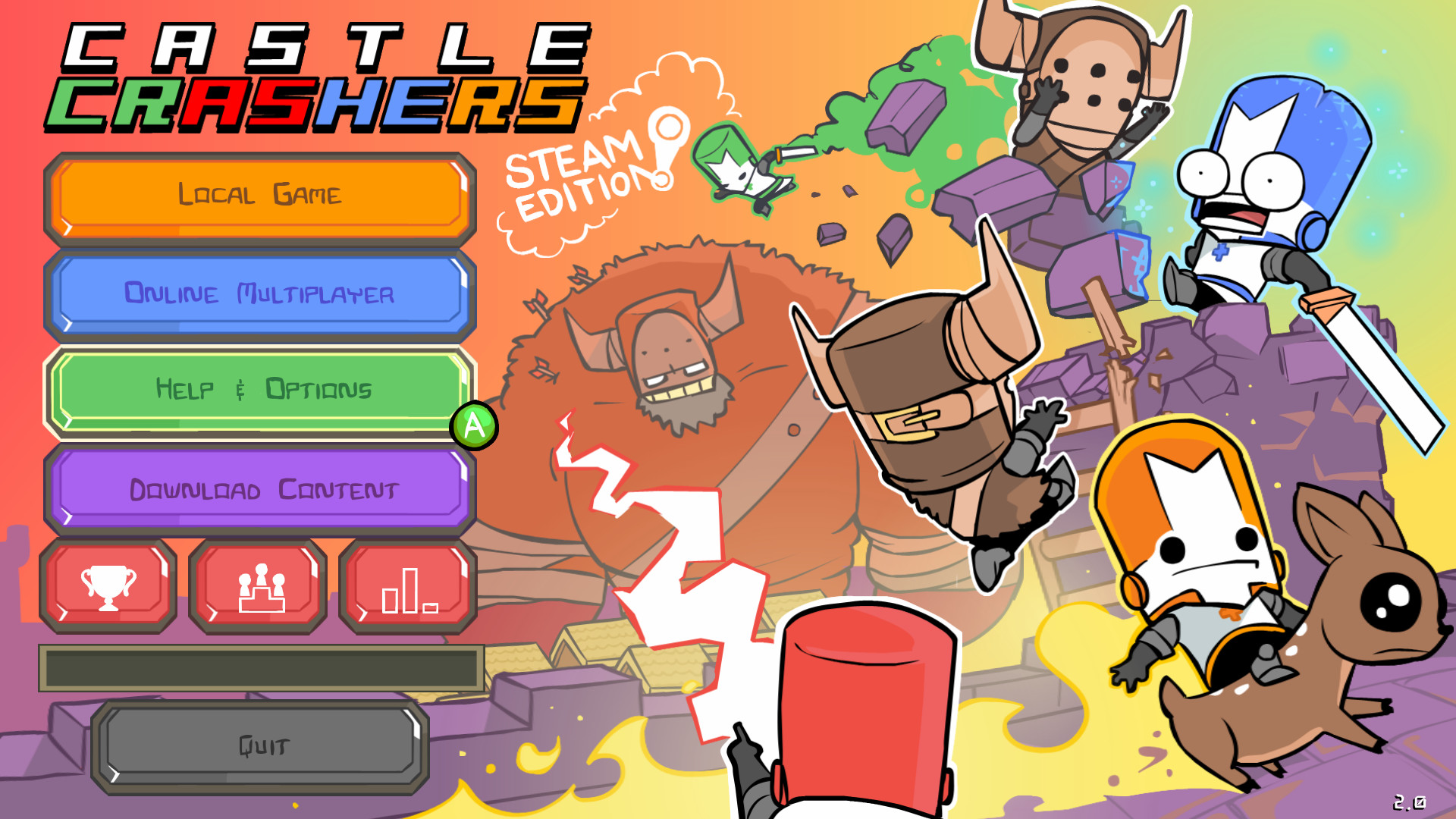 《城堡毁灭者/城堡破坏者/联机版/Castle Crashers》V2.7|容量200MB|官方简体中文|支持键盘.鼠标.手柄-源码交易网