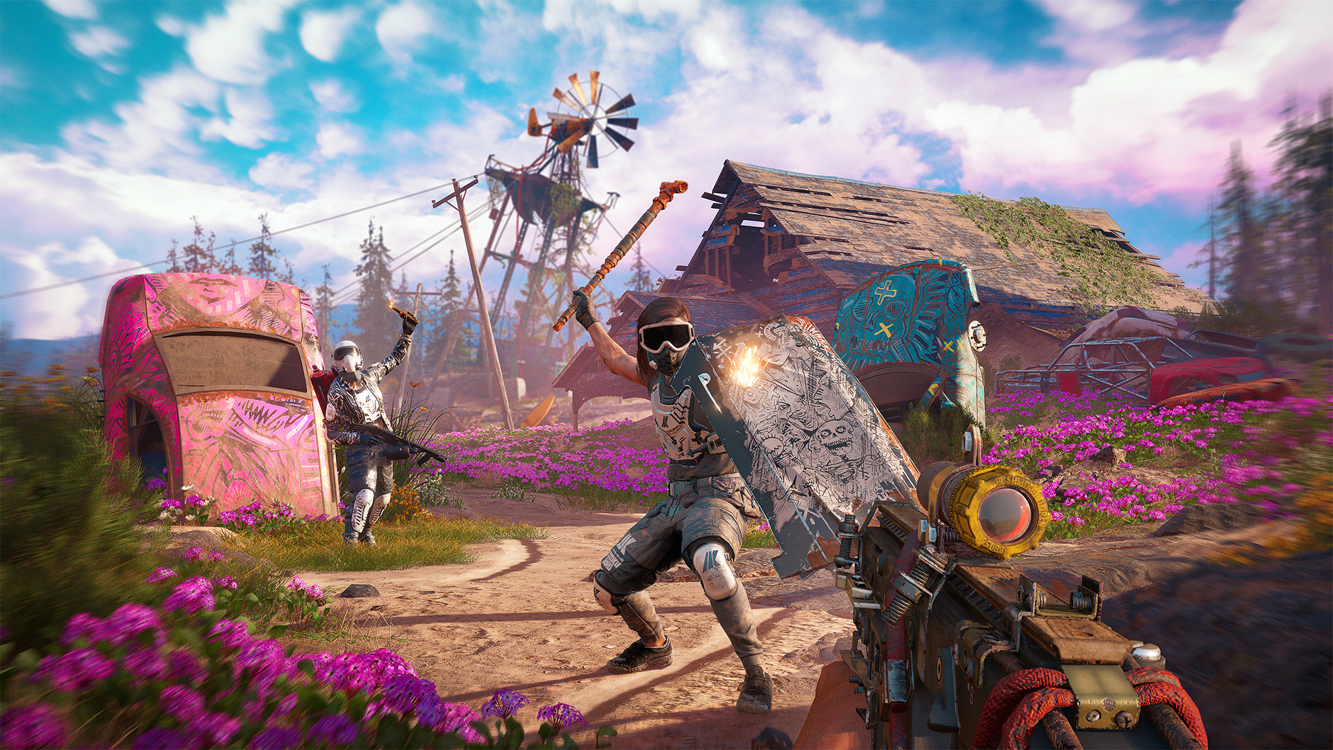 《孤岛惊魂：新曙光/Far Cry: New Dawn》v1.0.5版|容量40GB|集成高清材质包|官方简体中文|赠官方原声35首BGM|赠多项修改器|赠初始武器车辆房屋解锁存档-源码交易网