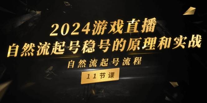 2024游戏直播-自然流起号稳号的原理和实战，自然流起号流程（11节）-源码交易网