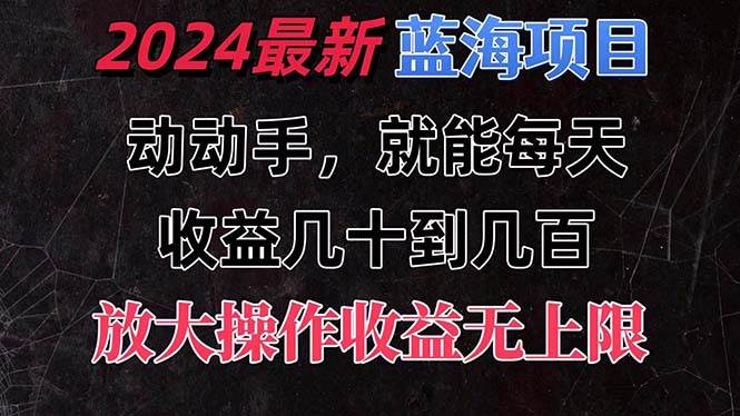 有手就行的2024全新蓝海项目，每天1小时收益几十到几百-源码交易网