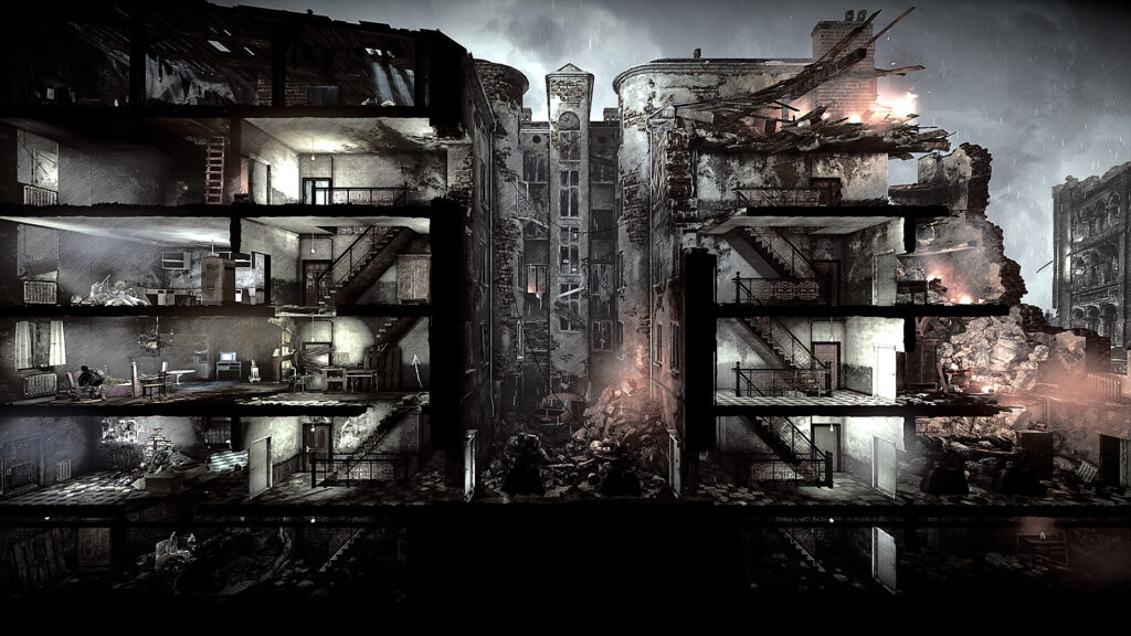 《这是我的战争完全版/This War of Mine: Complete Edition》Build.11326037|整合全DLC|容量2.61GB|官方简体中文/多项修G器/原声音乐/壁纸-源码交易网